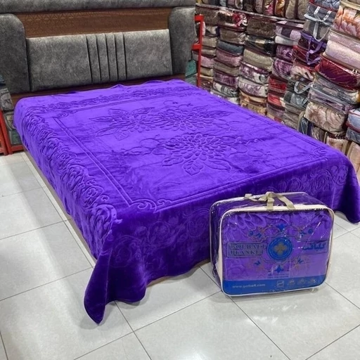 پتو گلبافت دو نفره ساده